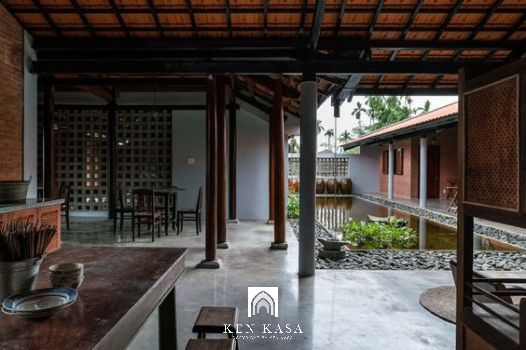 mẫu thiết kế nội thất homestay kiểu n&ocirc;ng th&ocirc;n